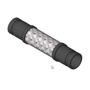 Revit Family | EFP | Stainless Steel Flex Connector - Grooved End_3D view